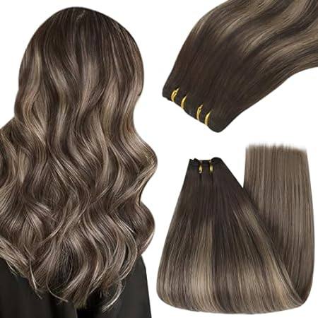YoungSee Sew in Human Hair Extensions Balayage Weft Exten