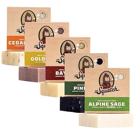 Dr. Squatch All Natural Bar Soap for Men， 5 Bar Variety P