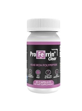 Proferrin Clear 30ct | US Made heme Iron for high Absorpt