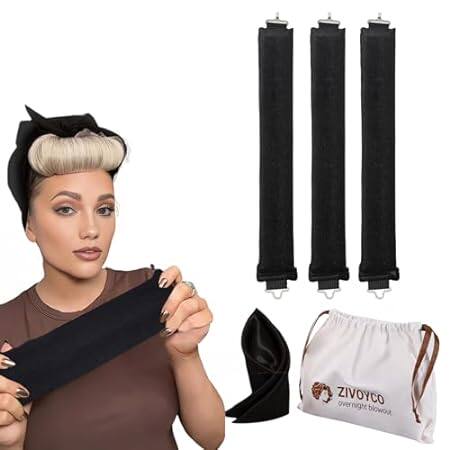 Heatless Hair Curler Overnight Blowout Curls Rods with Lu