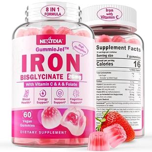 Iron Filled Gummies 26mg for Women， Non-Constipating- Hig