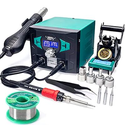 YIHUA 938BD+ II Soldering Iron Station Hot Air Rework wit