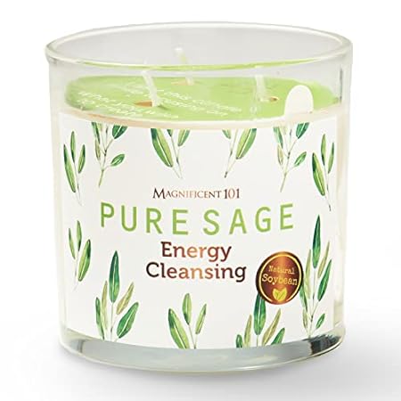 MAGNIFICENT 101 Pure SAGE Smudge Candle for House Energy