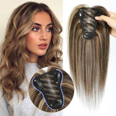 Hair Topper Real Human Hair Toppers for Women 10 Inch Wig