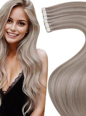 LaaVoo Highlighted Tape in Hair Extensions Human Hair Inv