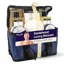 SpaLife Men's Sandalwood Luxury Spa Skincare Set - Comple
