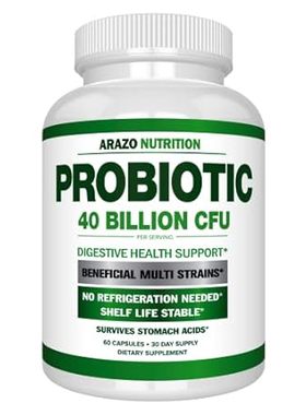 Arazo Nutrition Probiotic 40 Billion CFU - Shelf Stable w