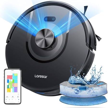 Laresar Robot Vacuums and Mop Combo， 5000Pa Strong Suctio