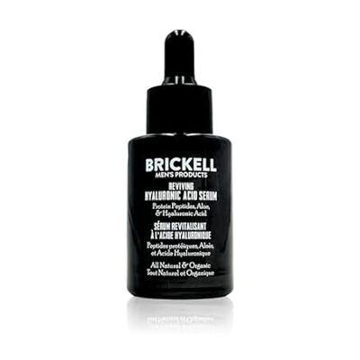 Brickell Men's Anti Aging Hyaluronic Acid Serum for Face，