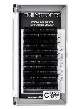 EMILYSTORES Eyelash Extensions 0.20mm Thickness C Curl Mi