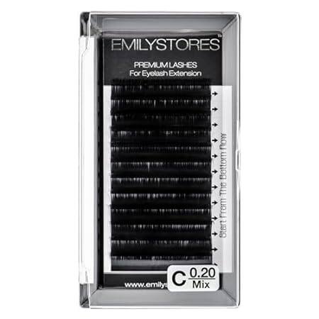 EMILYSTORES Eyelash Extensions 0.20mm Thickness C Curl Mi