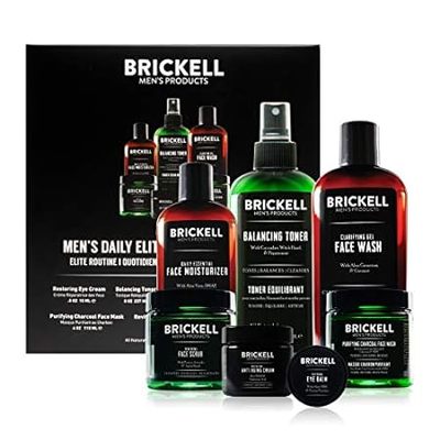 Brickell Men's Daily Elite Face Care Routine I， Toner， Ge