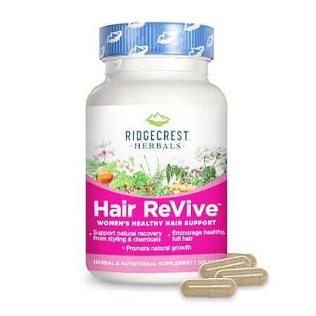 Ridgecrest Herbals Hair ReVive， Hair Growth Support， 120