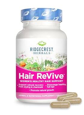 Ridgecrest Herbals Hair ReVive， Hair Growth Support， 120