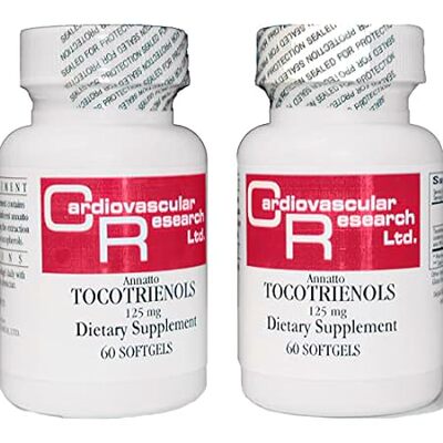 120 Softgels 125 mg Vitamin E Annatto Tocotrienols Pure D