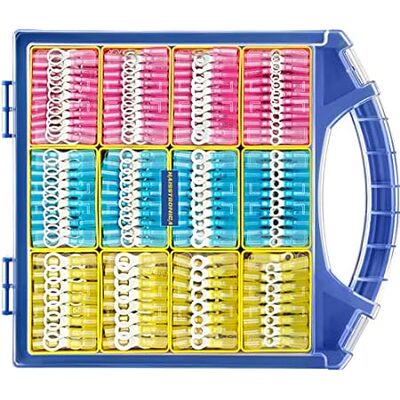 haisstronica 780PCS Heat Shrink Ring Connectors， AWG 22-1