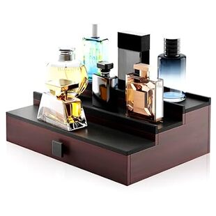 Wooden Cologne Stand Organizer for Men - 3 Tier Perfume O