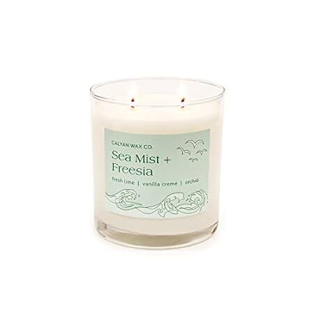 Calyan Wax Scented Candle， Sea Mist Freesia Candle for Th