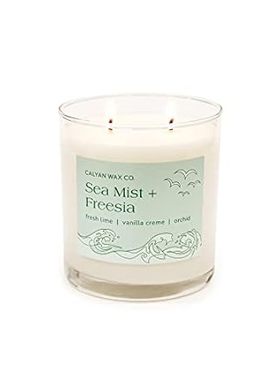 Calyan Wax Scented Candle， Sea Mist Freesia Candle for Th