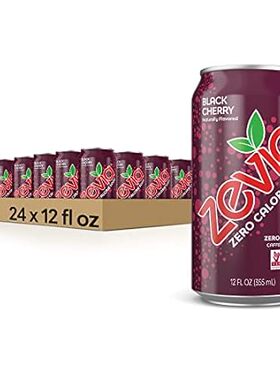 Zevia Zero Calorie Soda， Black Cherry， 12 Fl Oz (Pack of 2