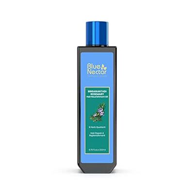 Blue Nectar Rosemary Oil for Hair Growth with Bhringraj O