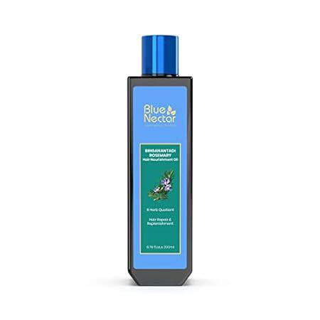 Blue Nectar Rosemary Oil for Hair Growth with Bhringraj O