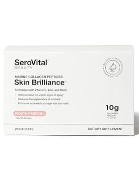 Serovital Skin Brilliance， 20 Ct Sachets， Peach Passion