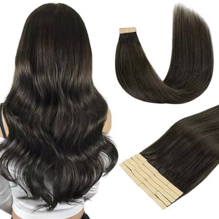 DOORES Hair Extensions Remy Hair， Mocha Brown 20pcs 50g 2