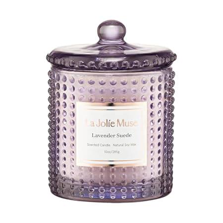 LA JOLIE MUSE Lavender Candle， Scented Candles Gifts for
