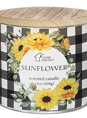 Sunflower Candle Sunflower Scented Candle 3 Wicks Large C