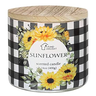 Sunflower Candle Sunflower Scented Candle 3 Wicks Large C