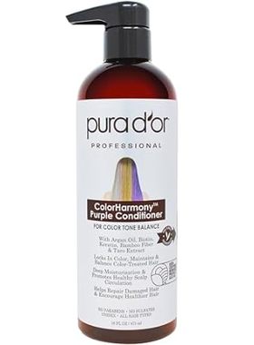 PURA D'OR ColorHarmony Purple Conditioner (16oz) For Blea
