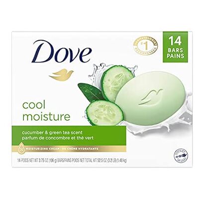 Dove Skin Care Beauty Bar For Softer Skin Cucumber and Gr