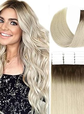 Loxxy Tape in Natural Hair Remy Human Hair Extensions Dip