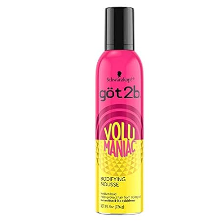Got2b Volumaniac Bodifying Hair Mousse， 8 oz