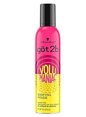 Got2b Volumaniac Bodifying Hair Mousse， 8 oz