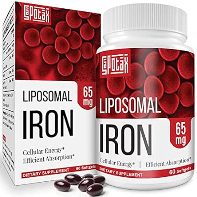 Liposomal Fe Iron Supplement for Women，65 mg Iron Supplem