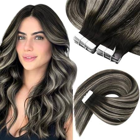 Sunny Hair Tape in Hair Extensions Human Hair Black Ombre