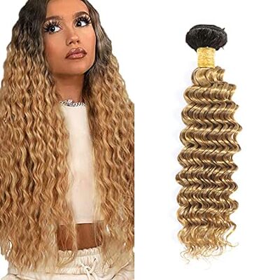 Honey Blonde Human Hair Bundles 1b27 Deep Wave Bundles Tw