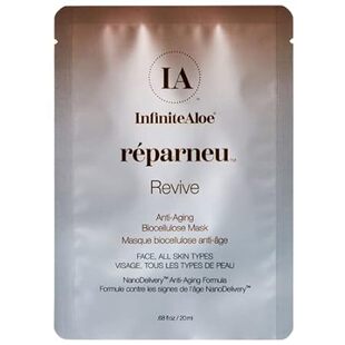 InfiniteAloe Biocellulose Fiber Face Mask， réparneu Reviv