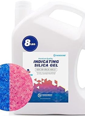 8 LBS Premium Indicating Silica Gel Beads (Blue to Pink)，