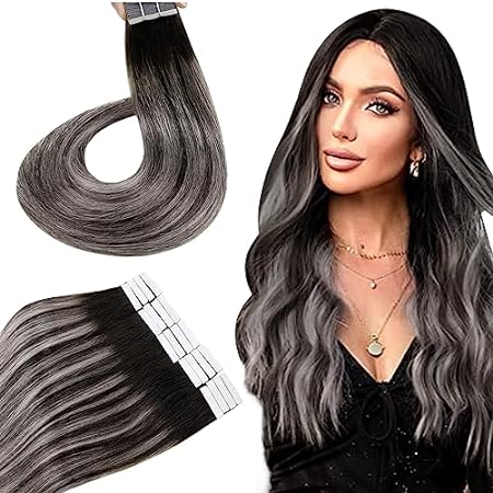 Hetto Tape in Hair Extensions Human Hair 24 Inch Invisibl