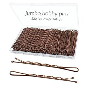 YINGFENG 220pcs 2.76 Inch Large Bobby Pins Brown for Wome