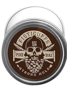 Fisticuffs Pine Scent Strong Hold Mustache Wax 1 Oz. Tin