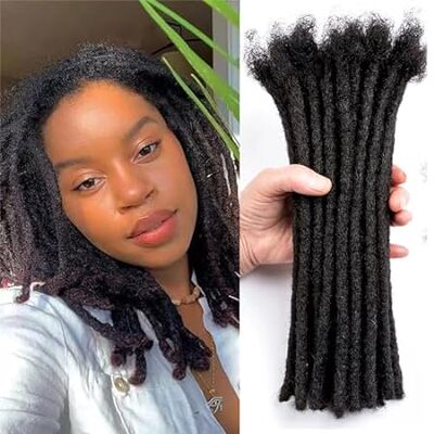 0.6cm Thickness 8 Inch 30 Strands 100% Human Hair Dreadlo
