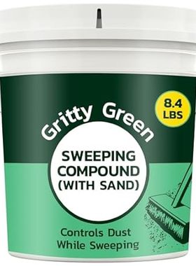 Gritty Green Sweeping Compound with Sand – Effective Dust