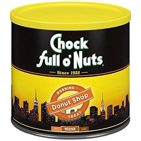 Chock Full o’Nuts Donut Shop Roast， Medium Roast Ground C