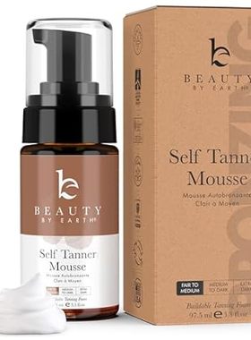 Beauty by Earth Self Tanner Mousse - Fair to Medium Gradu