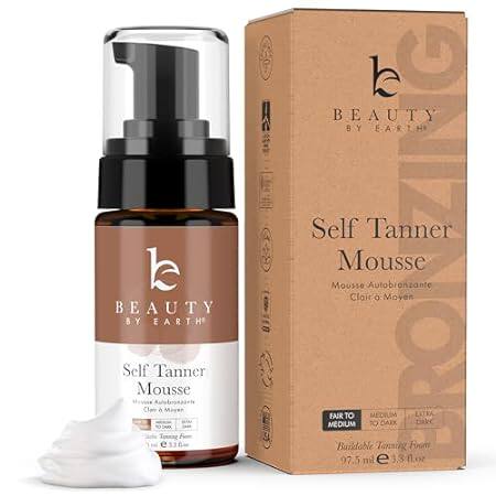 Beauty by Earth Self Tanner Mousse - Fair to Medium Gradu