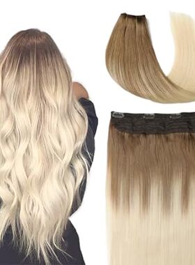 SURNEL Wire Hair Extensions Real Human Hair， 18inch 80g A